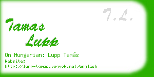 tamas lupp business card